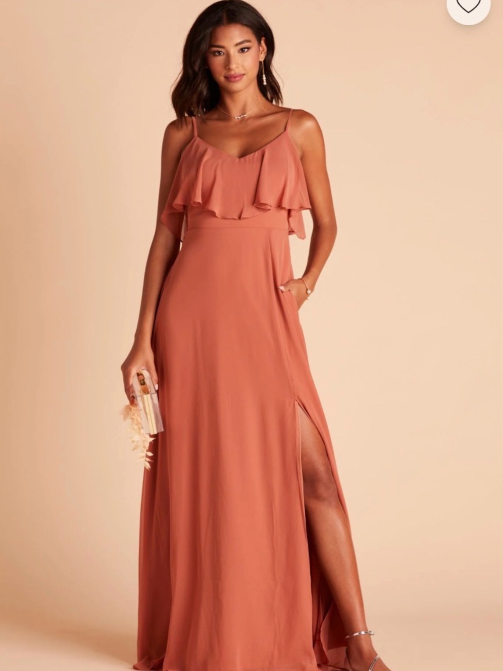 Birdy Grey Jane Convertible Dress with Slit in Terracotta